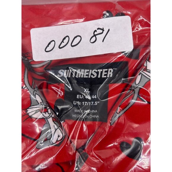 Shymeister Red Bugs Bunny Heart Print Button-Up Shirt XL - Picture 3 of 4